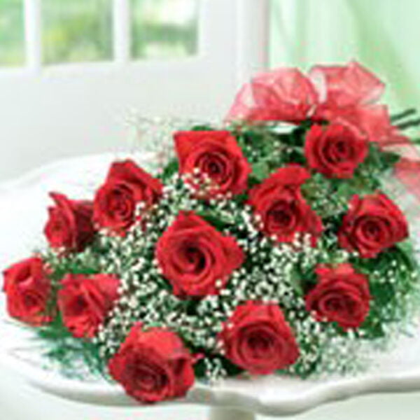 12 Red Roses | Artificial Flowers