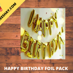 Golden Foil Birthday Balloons Set