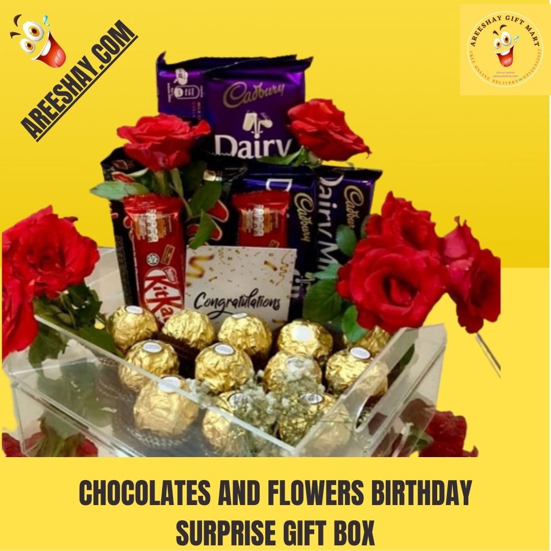 CHOCOLATES AND FLOWERS BIRTHDAY SURPRISE GIFT BOX Send Gifts To