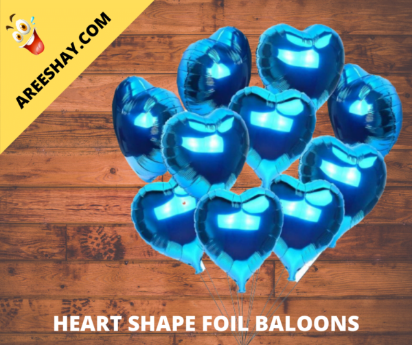 Heart Shape Blue Foil