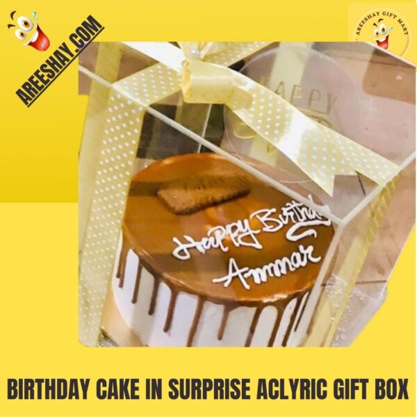 BIRTHDAY CAKE IN ACRYLIC GIFT BOX
