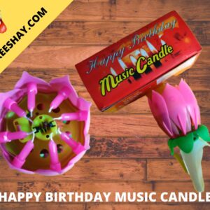 Music Candle Flower Type Pink Color