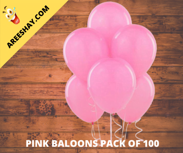 Pink Simple Balloons Pack of 100