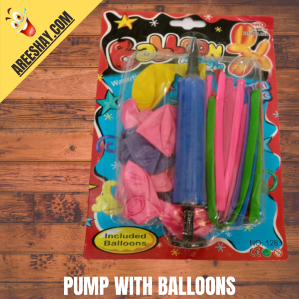 Mix Balloons Pack With Balloons Pump