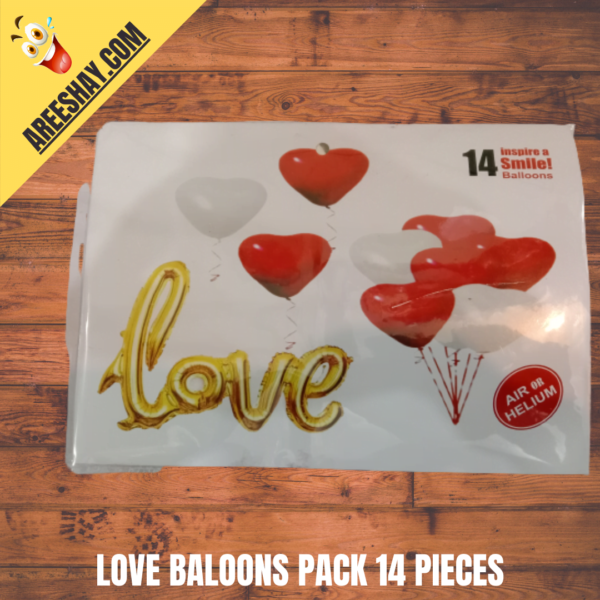 Love Theme Balloons For Anniversary Pack of 14 Piece