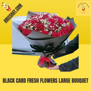 BLACK CARD FRESH FLOWERS LARGE BOUQUET