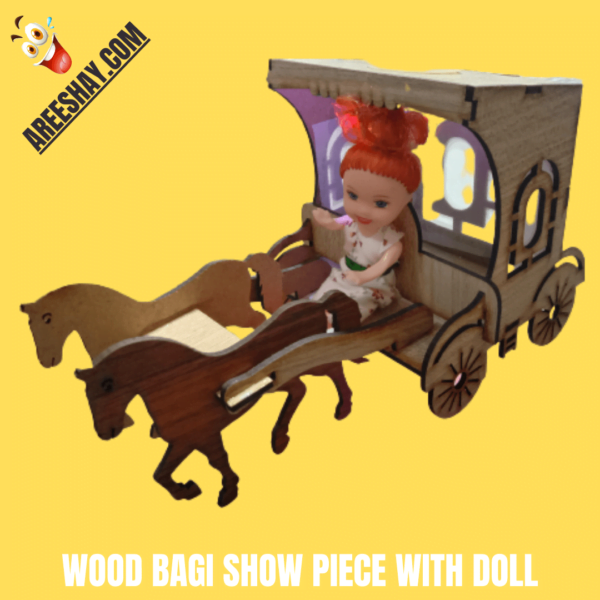 WOOD BAGI SHOW PIECE WITH DOLL