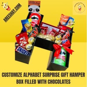 CUSTOMIZE ALPHABET SURPRISE GIFT HAMPER BOX FILLED WITH CHOCOLATES