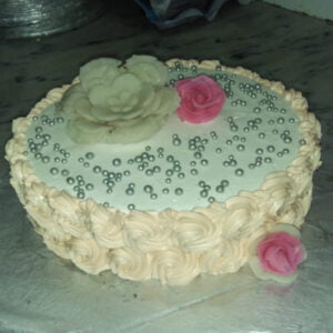 Cream Flower Cake