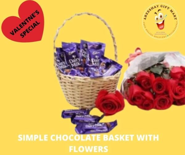 DAIRY MILK CHOCOLATES WITH FRESH FLOWERS BOUQUET