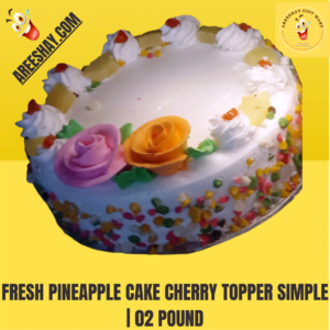 FRESH PINEAPPLE CAKE CHERRY TOPPER SIMPLE | 02 POUNDS