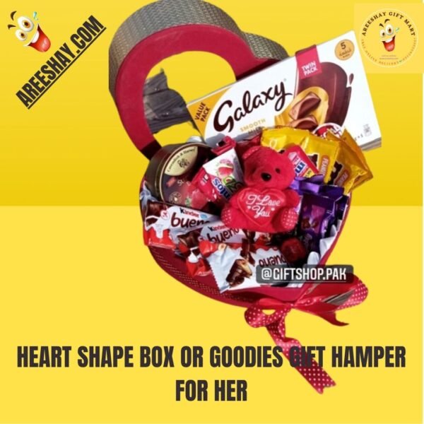 HEART SHAPE BOX OR GOODIES GIFT HAMPER FOR HER
