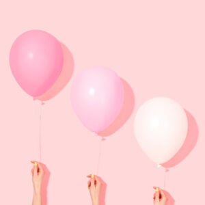High Quality Pink & White Balloons 10 Pieces