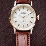 Leather Pur Brown Strip Watch