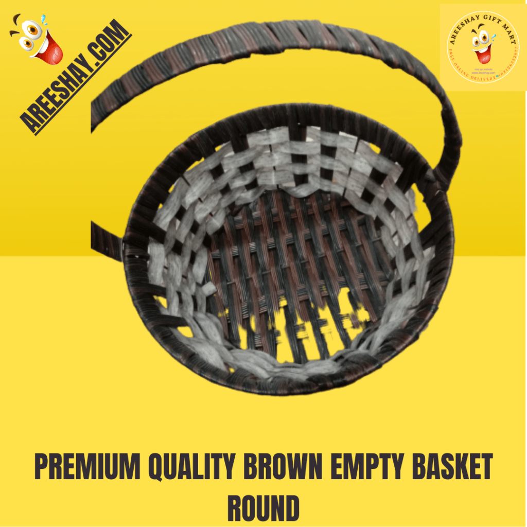 Premium Quality Round Empty Basket Send Gifts To Pakistan Same Day