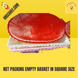 Red Net Packaging Empty Basket In Square Size