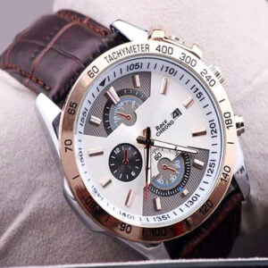 Race Brown Leather Strap Watch
