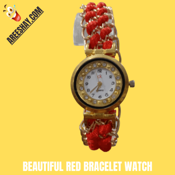 BEAUTIFUL RED BRACELET WATCH