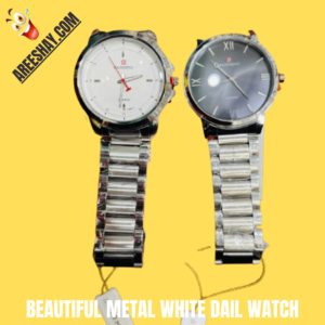 BEAUTIFUL METAL WHITE DAIL WATCH