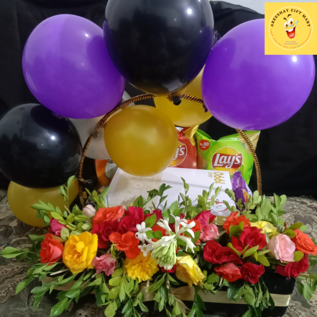 CHOCOLATE GIFT BOX WITH BOBO BALLOONS | Send Gifts To Pakistan | Same ...