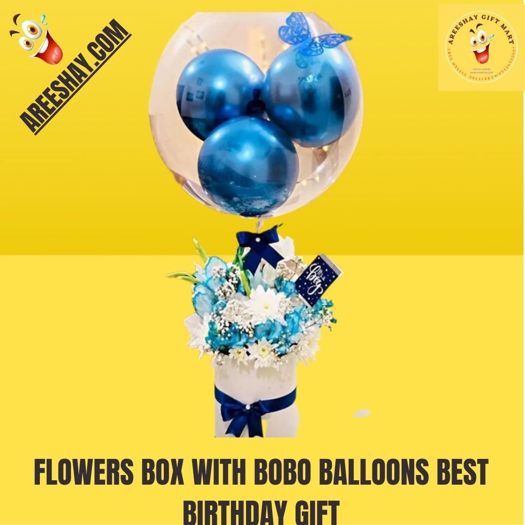 FLOWERS BOX WITH BOBO BALLOONS BEST BIRTHDAY GIFT Send Gifts To flowers-box-with-bobo-balloons-best-birthday-gift-send-gifts-to