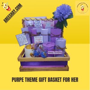 PURPLE THEME GIFT BASKET FOR HER