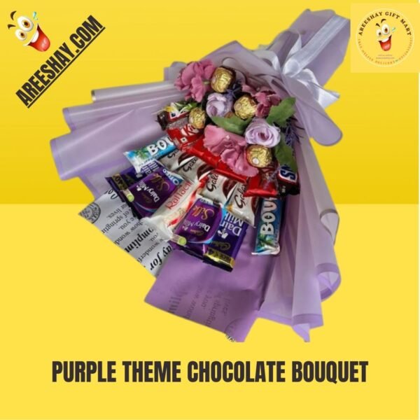 PURPLE THEME CHOCOLATE BOUQUET