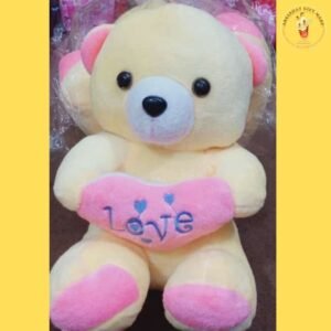 YELLOW & PINK TEDDY SMALL SIZE 6 INCHEEES