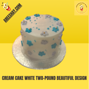 CREAM CAKE WHITE TWO-POUND BEAUTIFUL DESIGN