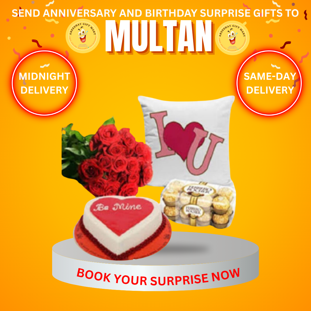 ANNIVERSARY HEART SHAPE CAKE WITH COMPLETE ANNIVERSARY PACKAGE