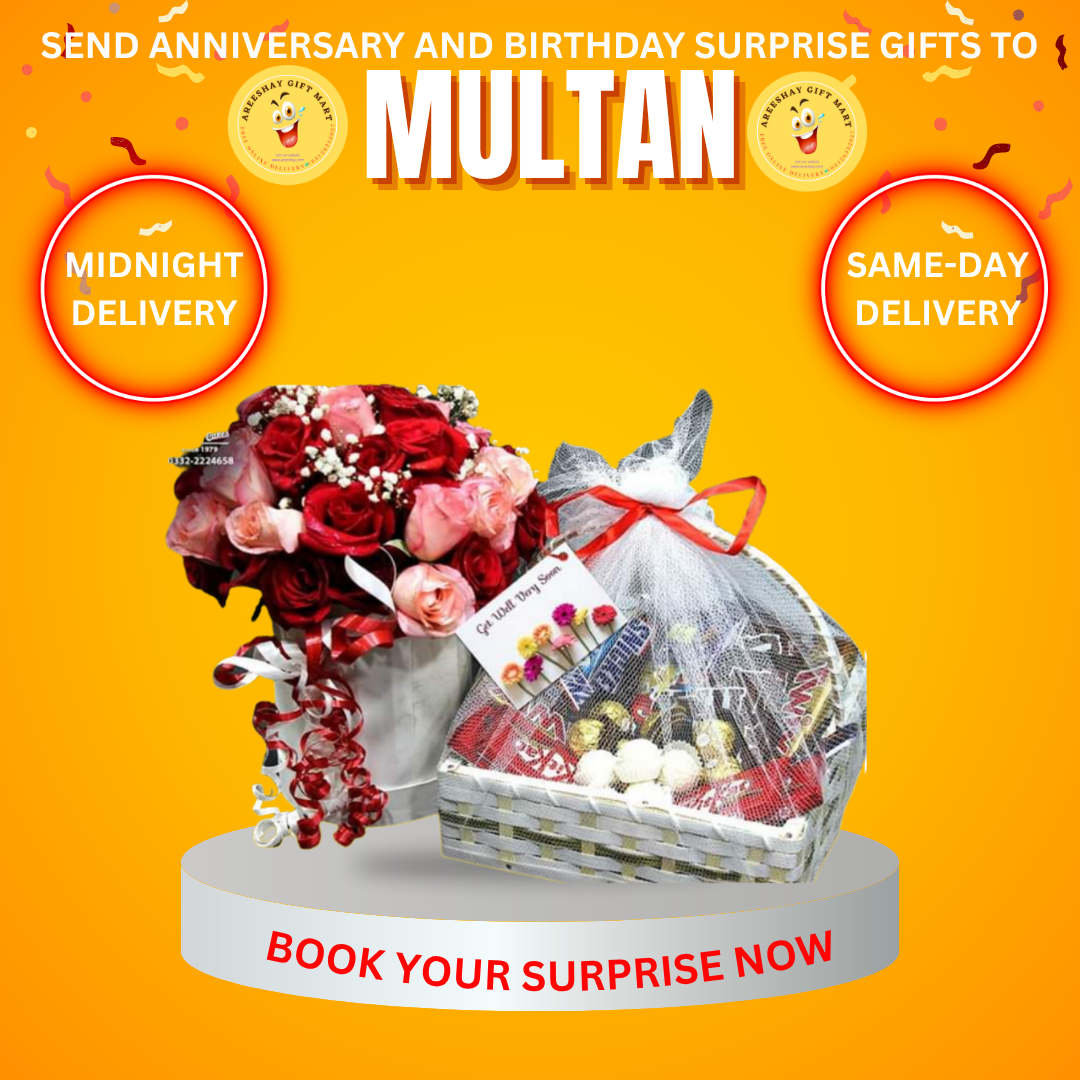 FRESH FLOWERS BOX AND CHOCOLATE GIFT BASKET