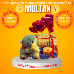 TEDDY AND ACRYLIC BOX WITH CAKE AND BALLOONS BEST BIRTHDAY GIFTS FOR HER